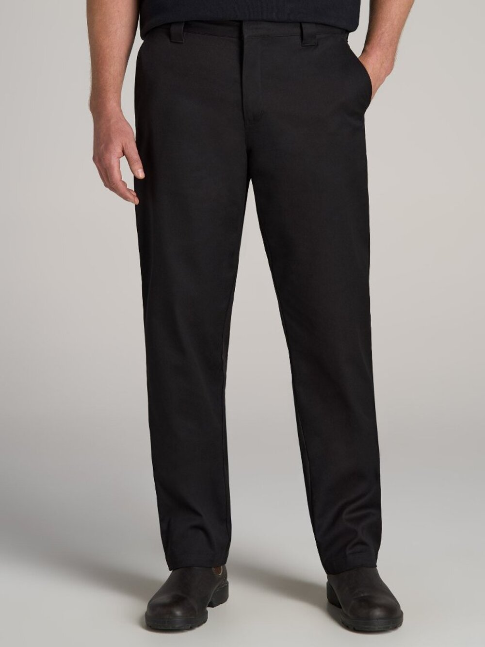 American Tall LJ&S Stretch Twill STRAIGHT-LEG Work Pants for Tall Men in Black S